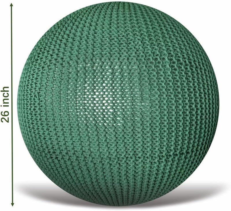 ART pinecone Yoga Ball Cover,Handmade Cotton Cover for Yoga Ball Chair,Exercise,Birthing,Stability,Fitness,Balance,Pilates Ball(65 cm/26" Green) - Image 5